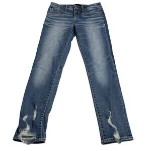 Buckle Black Womens Jeans Size 25 Boyfriend Style Mid Rise Stretch Zip Fly Denim